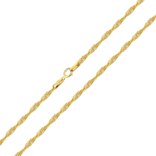 Ékszerkirály 14k arany nyaklánc, Szingapúri 45 cm nyaklánc