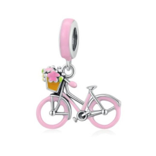 Ékszerkirály Ezüst charm, rózsaszín bicikli egyéb ékszer