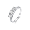 Ékszerkirály Ezüst gyűrű fehér kristályokkal, 7-es méret