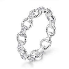 Ékszerkirály Ezüst gyűrű, lánc formájú, 7-es méret gyűrű