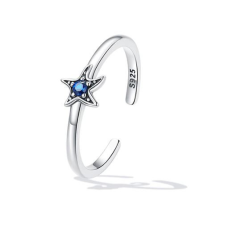 Ékszerkirály Ezüst gyűrű, nyitott, tengeri csillaggal gyűrű