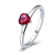Ékszerkirály Ezüst gyűrű piros szívvel, 7-es méret (Pandora stílus)