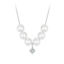 Ékszerkirály Ezüst nyaklánc gyöngyös medállal nyaklánc