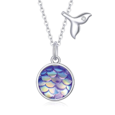 Ékszerkirály Ezüst nyaklánc halpikkelyes medállal nyaklánc