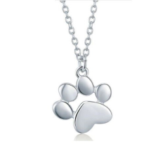 Ékszerkirály Ezüst nyaklánc kutyamancs medállal (Pandora stílus) nyaklánc
