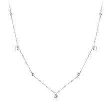 Ékszerkirály Ezüst nyaklánc szívecskékkel nyaklánc