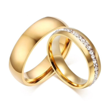 Ékszerkirály Férfi karikagyűrű, nemesacél, aranyszínű, 13-as méret gyűrű