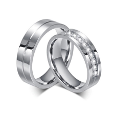 Ékszerkirály Férfi karikagyűrű, nemesacél, ezüstszínű, 8-as méret gyűrű