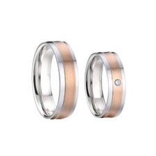 Ékszerkirály Férfi karikagyűrű, nemesacél, rosegold, 10-es méret gyűrű