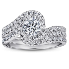 Ékszerkirály Női eljegyzési gyűrű, dupla, ezüst, 7-es méret gyűrű