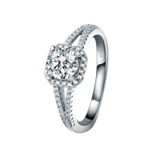 Ékszerkirály Női eljegyzési gyűrű, ezüst, kristályos, 7-es méret gyűrű
