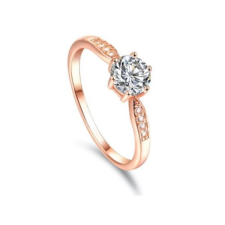 Ékszerkirály Női eljegyzési gyűrű, ezüst, rosegold, 7-es méret gyűrű
