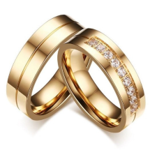 Ékszerkirály Női karikagyűrű, nemesacél, rosegold, 9-es méret gyűrű