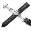 Ékszerkirály Óraszíj pillangócsattal bőrből, 18 mm, fekete