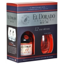  El Dorado 12 years 40% pdd.+ 2 pohár Guyana Rum rum