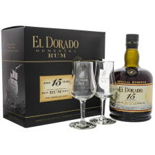  El Dorado 15 years 43% pdd. + 2 pohár rum