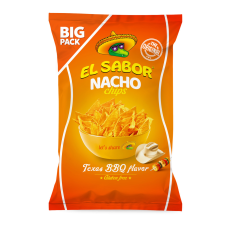 El Sabor big nacho chips gluténmentes texas bbq 180 g előétel és snack