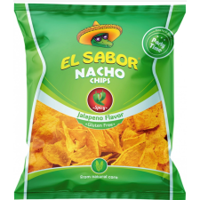 El Sabor El sabor big nacho chips gluténmentes jalapeno 225 g reform élelmiszer