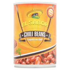 El Sabor mexicói chilis bab 410g konzerv