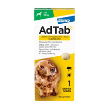 Elanco AdTab rágótabletta nagy testű kutyáknak (&gt;11-22kg) 450mg , 1db tabletta élősködő elleni készítmény kutyáknak