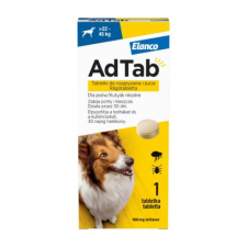 Elanco AdTab rágótabletta óriás testű kutyáknak (&gt;22-45kg) 900mg , 1db tabletta élősködő elleni készítmény kutyáknak