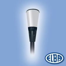 Elba Dekoratív közterületi lámpa AVIS 02M 1x70W nátrium, fekete, átlátszó búra, fehér acéllemez reflektor, karok nélkül IP66 Elba kültéri világítás