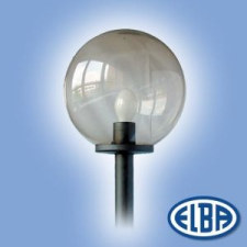 Elba Dekoratív közterületi lámpa GLOBOLUX 1x150W E27 d=500mm PMMA füst búra IP44 Elba kültéri világítás