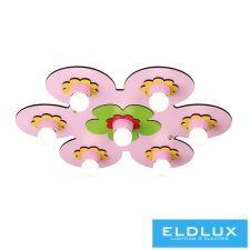 ELDLUX VIANA mennyezeti lámpa 7×E27 rózsaszín világítás