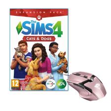 Electronic Arts The SIMS 4 Cats &amp; Dogs PC játékszoftver + Trust GXT 101P Gav USB gamer pink egér csomag videójáték