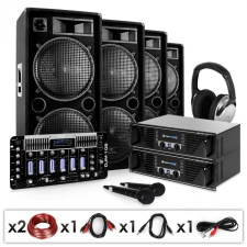 Electronic-Star DJ PA Set &quot;Bass First Pro&quot; 2x PA–erősítő erősítő