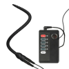 ElectroPlayer Elektro Silin-Cock Szilikon dildó bordázott, flexibilis 18 cm fekete