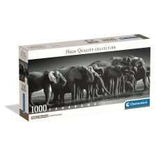 Elefánt Herd of Giants 1000 db-os panorama Compact puzzle Clementoni puzzle, kirakós