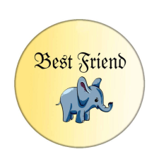 Elefántos Best Friend kitűző kitűző