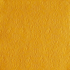 Elegance ocher dombornyomott papírszalvéta 33x33cm,15db-os asztalterítő és szalvéta