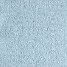  Elegance pale blue dombornyomott papírszalvéta 33x33cm, 15db-os asztalterítő és szalvéta