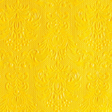  Elegance yellow dombornyomott papírszalvéta 25x25cm,15db-os asztalterítő és szalvéta