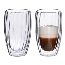 Elegáns csíkos boroszilikát bögre szett 450 ml bögrék, csészék