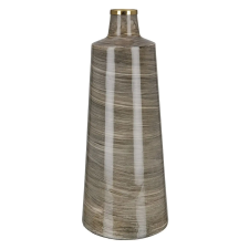  Elegáns dekor váza arany nyakrésszel, fényes felülettel 19x48 cm dekoráció