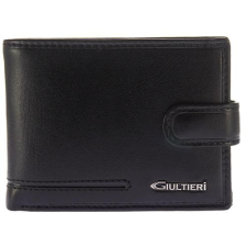  Elegáns fekete kívül-belül kapcsos  férfi bőr pénztárca pénztárca