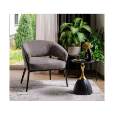  Elegáns Fém Dohányzóasztal Kerek Fekete-Arany bútor