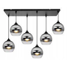  ELEGÁNS FÜGGŐLÁMPA, ÜVEG LÁMPA, KRÓM LED világítás