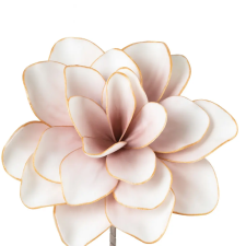  Elegáns, nagy méretű dekorvirág fej lágy rózsaszín árnyalattal dekoráció