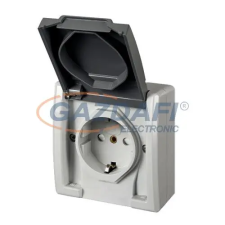 ELEKTRO-PLAST 1244-10 "Aquant" csapfedeles dugalj, 2P+F, IP55 villanyszerelés