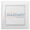 ELEKTRO-PLAST 1410-00 "Sentia" egypólusú kapcsoló, süllyesztett, fehér, IP20, 250V, 10A, kerettel