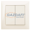 ELEKTRO-PLAST 1411-01 "Sentia" csillárkapcsoló, süllyesztett, krém, IP20, 250V, 10A, kerettel