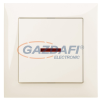 ELEKTRO-PLAST 1425-01 "Sentia" jelzőfényes váltókapcsoló, süllyesztett, krém, IP20, 250V, 10A, kerettel