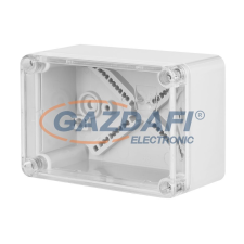 ELEKTRO-PLAST 2707-01 kötődoboz átlátszó fedéllel, 170x105x82mm, szürke, IP65 villanyszerelés