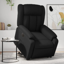  Elektromos fekete műbőr felállást segítő dönthető fotel bútor