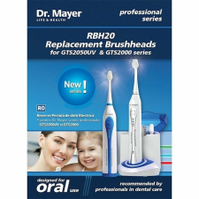  Elektromos fogkefe tartalék Dr. Mayer RBH20, kompatibilis a GTS2000, GTS2050UV, 3 db pótfej, penge