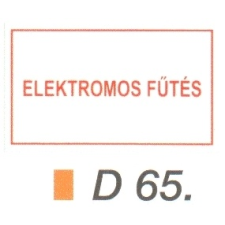  Elektromos fütés D65 információs címke